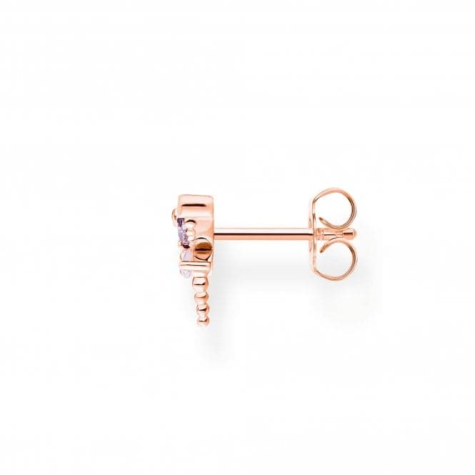 Rose Gold Plated Zirconia Dragonfly Single Ear Stud H2188 - 321 - 7Thomas Sabo Charm Club CharmingH2188 - 321 - 7