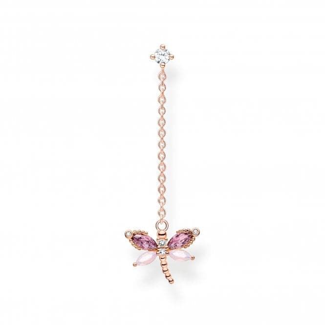 Rose Gold Plated Zirconia Dragonfly Single Earring H2187 - 321 - 7Thomas Sabo Charm Club CharmingH2187 - 321 - 7