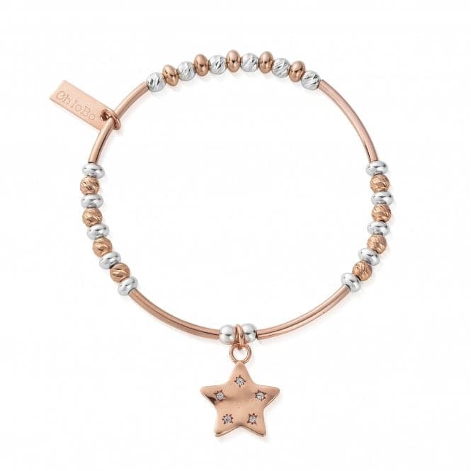 Rose Gold & Silver Sparkle Star Bracelet MBSBNH4023ChloBoMBSBNH4023