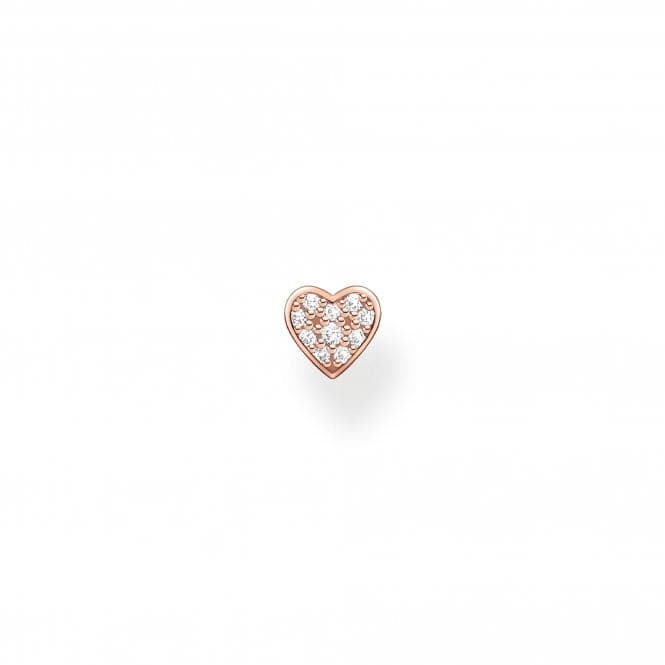 Rose Gold Zirconia Heart Single Ear Stud H2145 - 416 - 14Thomas Sabo Charm Club CharmingH2145 - 416 - 14