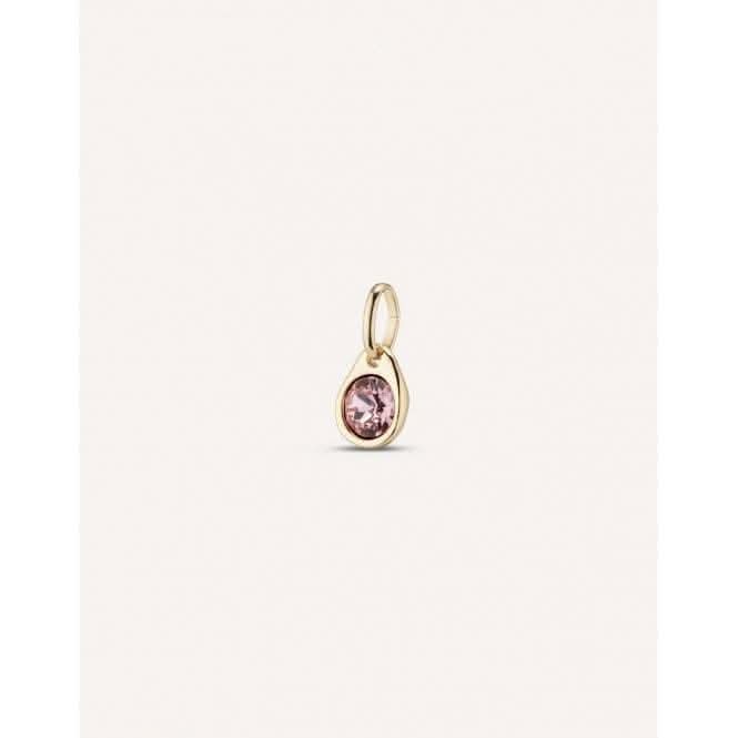 Rose Rosa Faceted Crystal CharmUNOde50CHA0079RSAORO0U