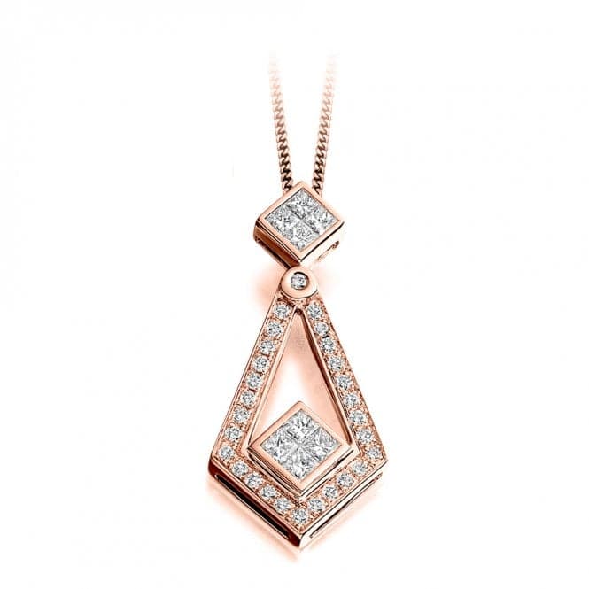 Round Brillant & Princess Cut Diamond Pendant 0.52ctThe Harmony CollectionPE138 - 3G