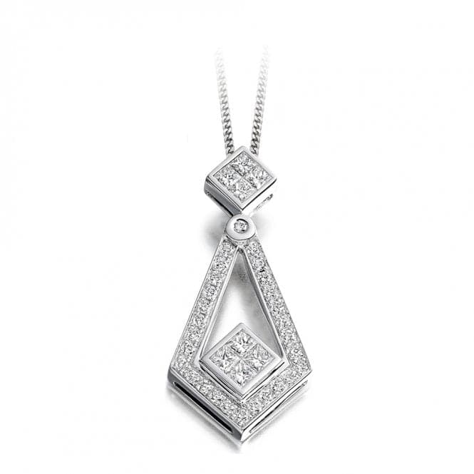 Round Brillant & Princess Cut Diamond Pendant 0.52ctThe Harmony CollectionPE138 - 2