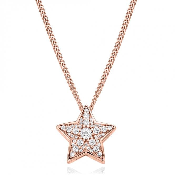 Round Brilliant Grain Set Star Diamond Pendant 0.27ctThe Harmony CollectionPE291 - 3RG