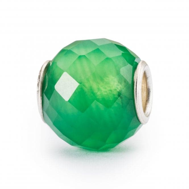 Round Green Onyx Facet TSTBE - 00036TrollbeadsTSTBE - 00036