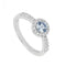Round Light Blue Zirconia Pave Surround RingDiamonfireR3813 16