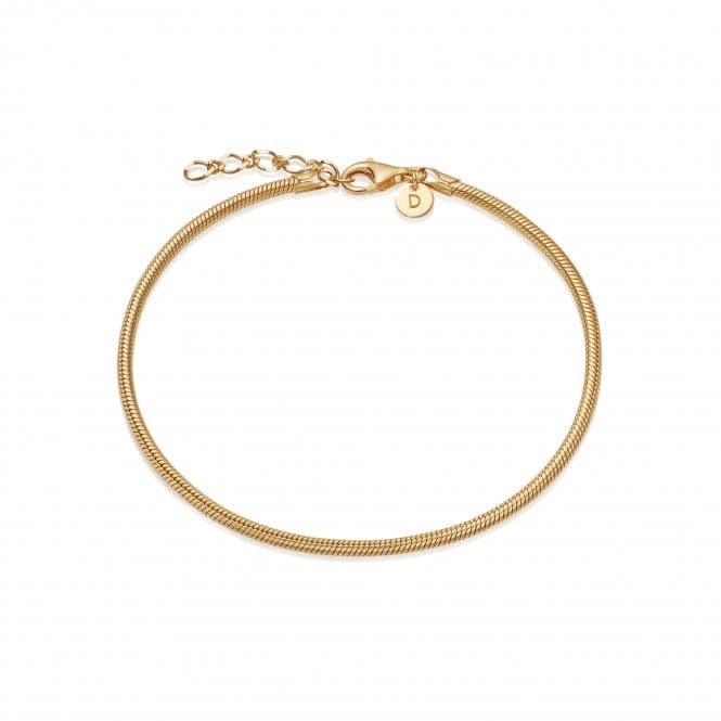 Round Snake Chain 18ct Gold Plated Bracelet RBR06_GPDaisyRBR06_GP