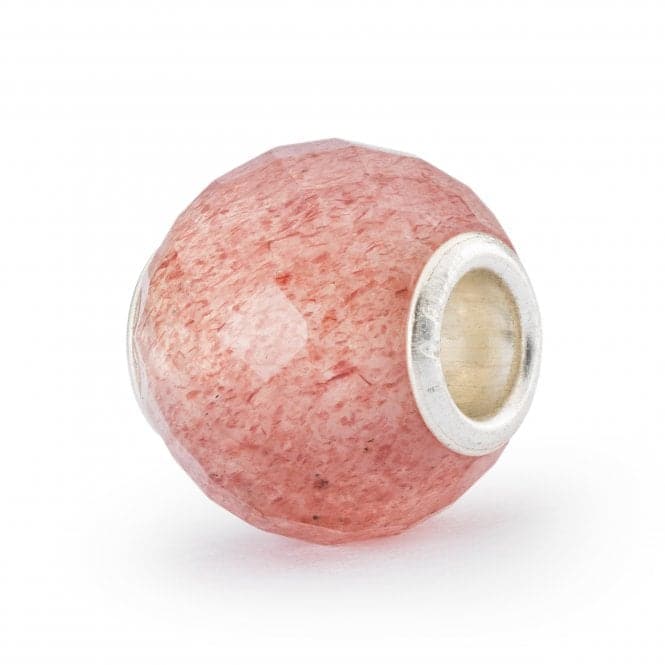 Round Strawberry Quartz Facet Bead TSTBE - 00033TrollbeadsTSTBE - 00033