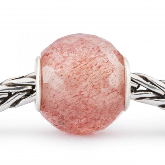 Round Strawberry Quartz Facet Bead TSTBE - 00033TrollbeadsTSTBE - 00033