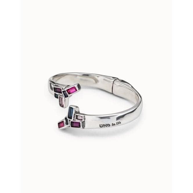 Roundandround Multicolor Faceted Crystal BraceletUNOde50PUL1960MCLMTL0L
