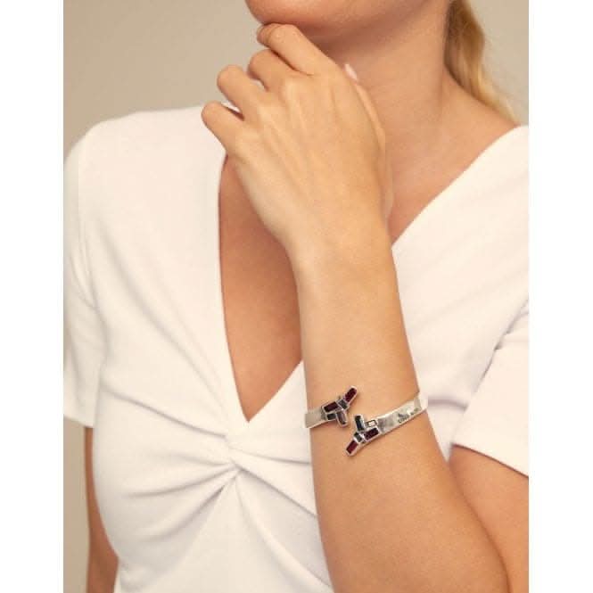 Roundandround Multicolor Faceted Crystal BraceletUNOde50PUL1960MCLMTL0L