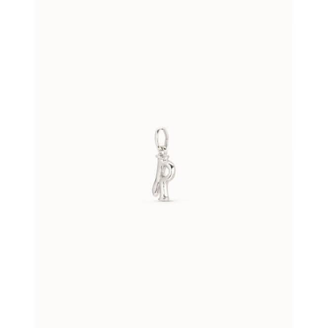 Gimme Me A Letter R Silver Metal Charm CHA0044MTL0000U