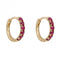 Ruby 9ct Yellow Gold Hoop Earrings GE1019RElements GoldGE1019R