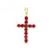 Ruby Cross Pendant PD276RGemstones JewelleryPD276R