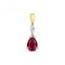 Ruby & Diamond Pear Shape Pendant PD279RGemstones JewelleryPD279R