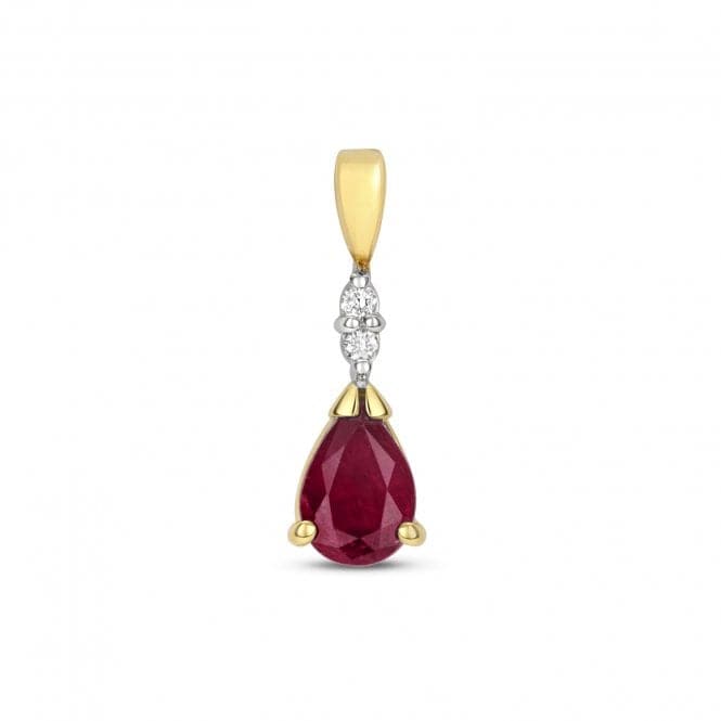 Ruby & Diamond Pear Shape Pendant PD279RGemstones JewelleryPD279R