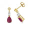 Ruby Drop Pear Earrings ED245RGemstones JewelleryED245R