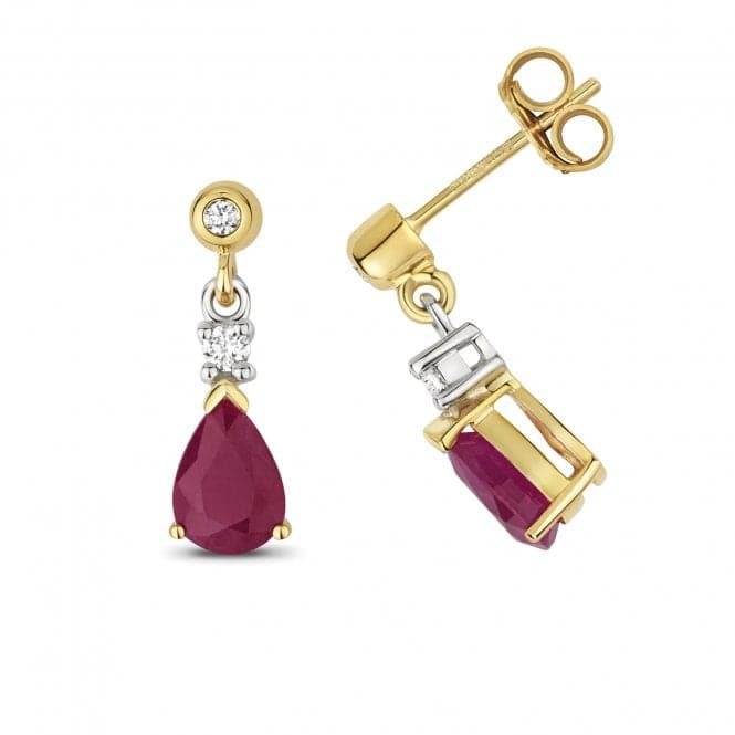 Ruby Drop Pear Earrings ED245RGemstones JewelleryED245R