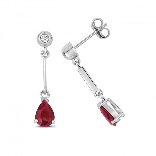 Ruby Drop Pear Earrings ED246WRGemstones JewelleryED246WR