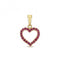 Ruby Heart Pendant PD244RGemstones JewelleryPD244R