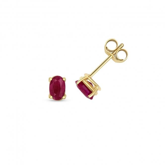 Ruby Oval Stud Earrings ED409RGemstones JewelleryED409R