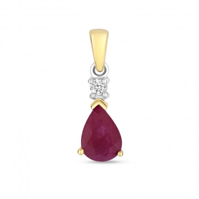 Ruby Pear Pendant PD237RGemstones JewelleryPD237R