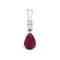 Ruby Pear Pendant PD237WRGemstones JewelleryPD237WR