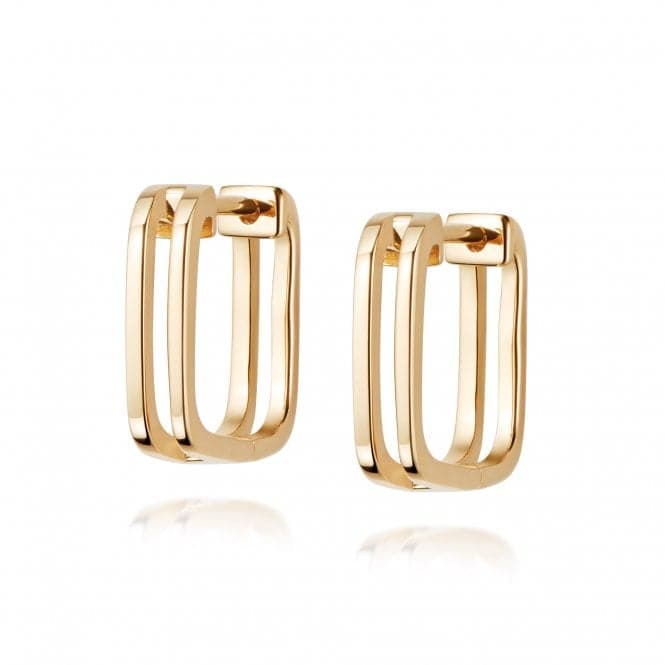 Rupi Huggie Hoop 18ct Gold Plate Earrings HUG16_GPDaisyHUG16_GP