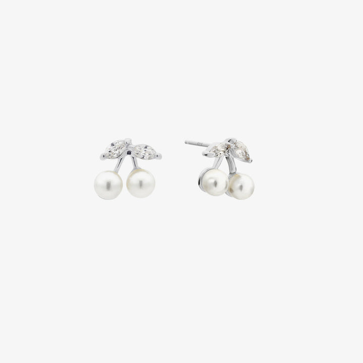 Pearl cherry earrings-1