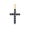 Sapphire Cross Pendant PD276SGemstones JewelleryPD276S