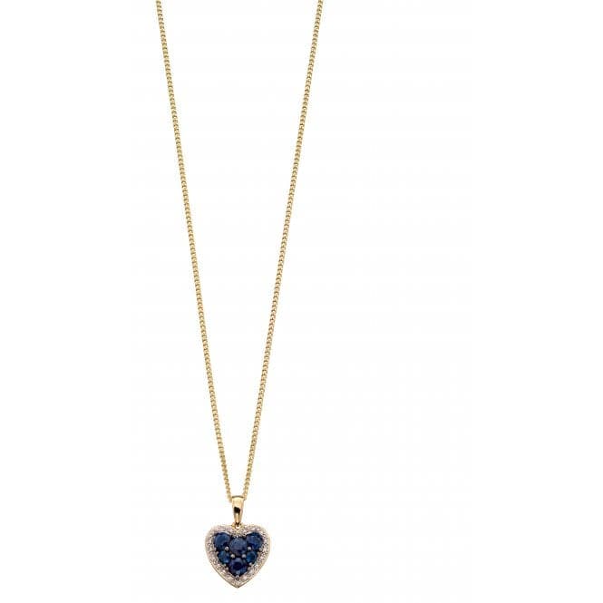 Sapphire Diamond Heart Pendant GP2166LElements GoldGP2166L