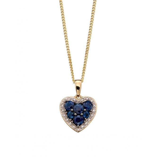 Sapphire Diamond Heart Pendant GP2166LElements GoldGP2166L