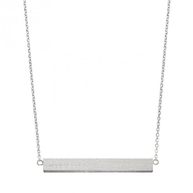 Satin Finish Horizontal Engravable Bar Necklace N4426BeginningsN4426