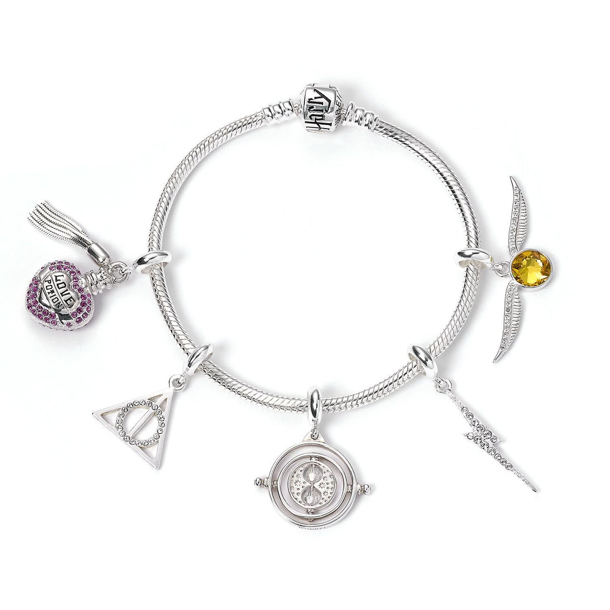 Harry Potter Sterling Sliver Slider Charm Bracelet SB0044