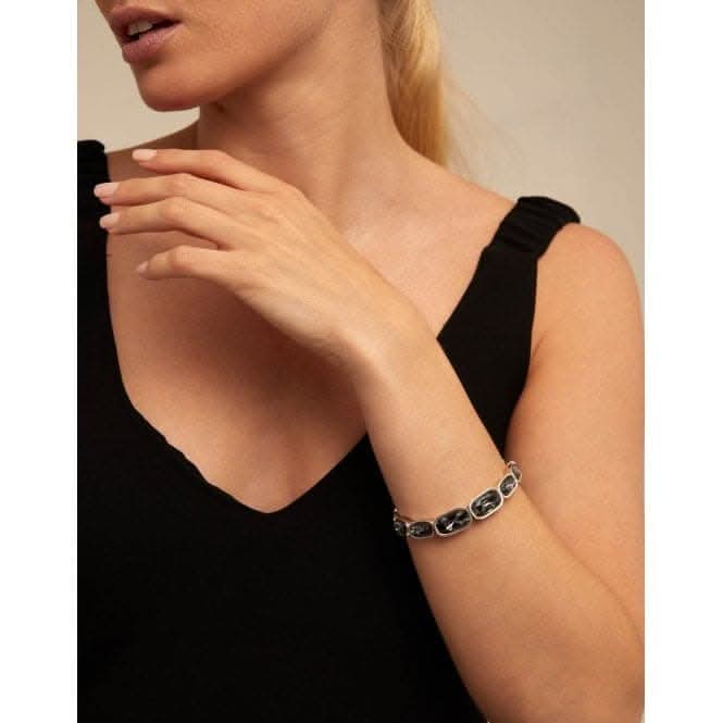 Scales Grey Faceted Crystal BraceletUNOde50PUL2159NGRMTL0L