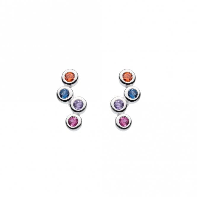 Scattered Multi Zirconia Stud Earrings 3711MCZDew3711MCZ