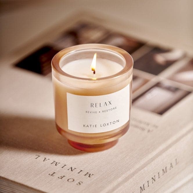 Sentiment 'Relax' English Pear And White Tea Candle KLC362Katie LoxtonKLC362