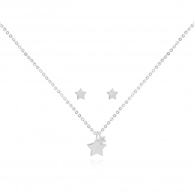 Sentiment Set Fabulous Friend Silver Necklace and Earrings Set 4433Joma Jewellery4433