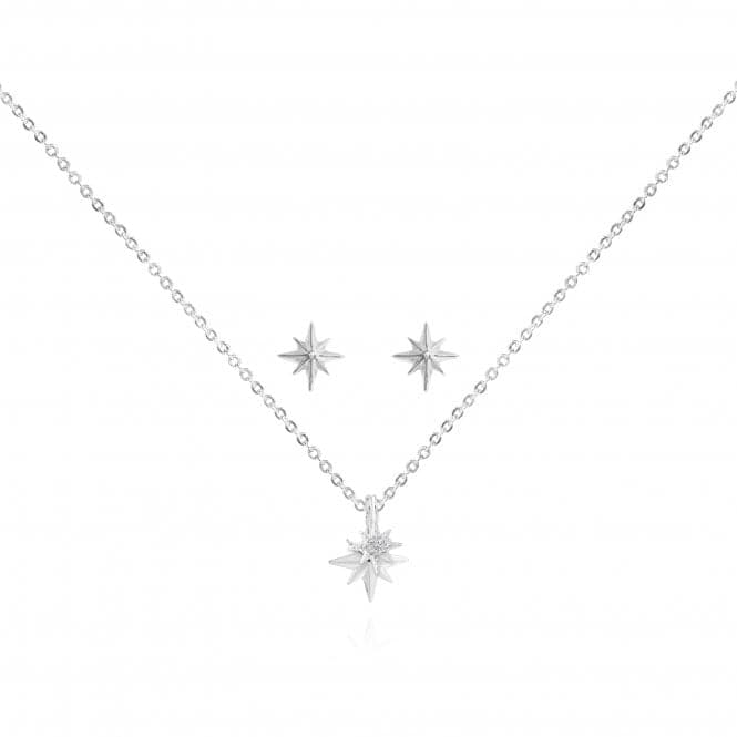 Sentiment Set One In A Million Silver Necklace and Earrings Set 4435Joma Jewellery4435