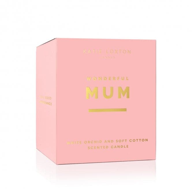 Sentiment Wonderful Mum White Orchid And Soft Cotton Candle KLC158Katie LoxtonKLC158