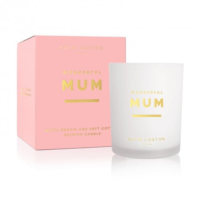 Sentiment Wonderful Mum White Orchid And Soft Cotton Candle KLC158Katie LoxtonKLC158