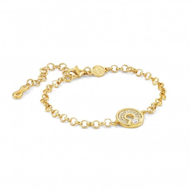 Sentimental Silver Zirconia Round Yellow Gold Bracelet 149201/016Nominations149201/016