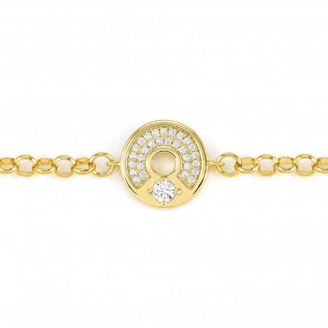 Sentimental Silver Zirconia Round Yellow Gold Bracelet 149201/016Nominations149201/016