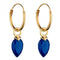 September Yellow Gold Plated Birthstone Chalcedony Stone Hoop Charm Earring Y2669BeginningsY2669