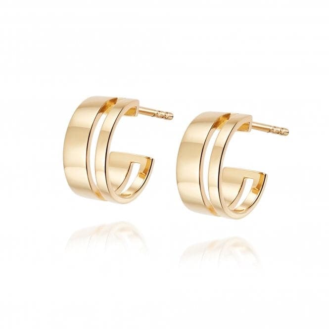 Serena Huggie Hoop 18ct Gold Plate Earrings HUG18_GPDaisyHUG18_GP