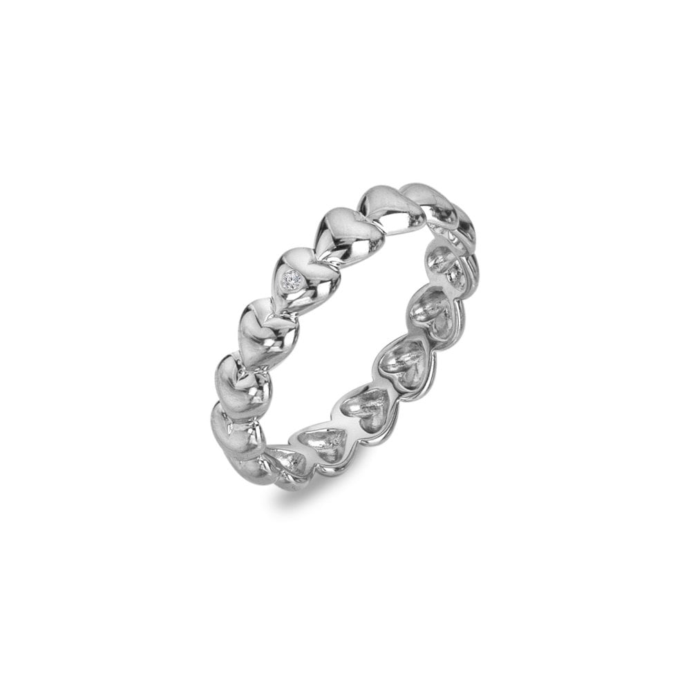 Sterling Silver Serenity Heart Ring DR310