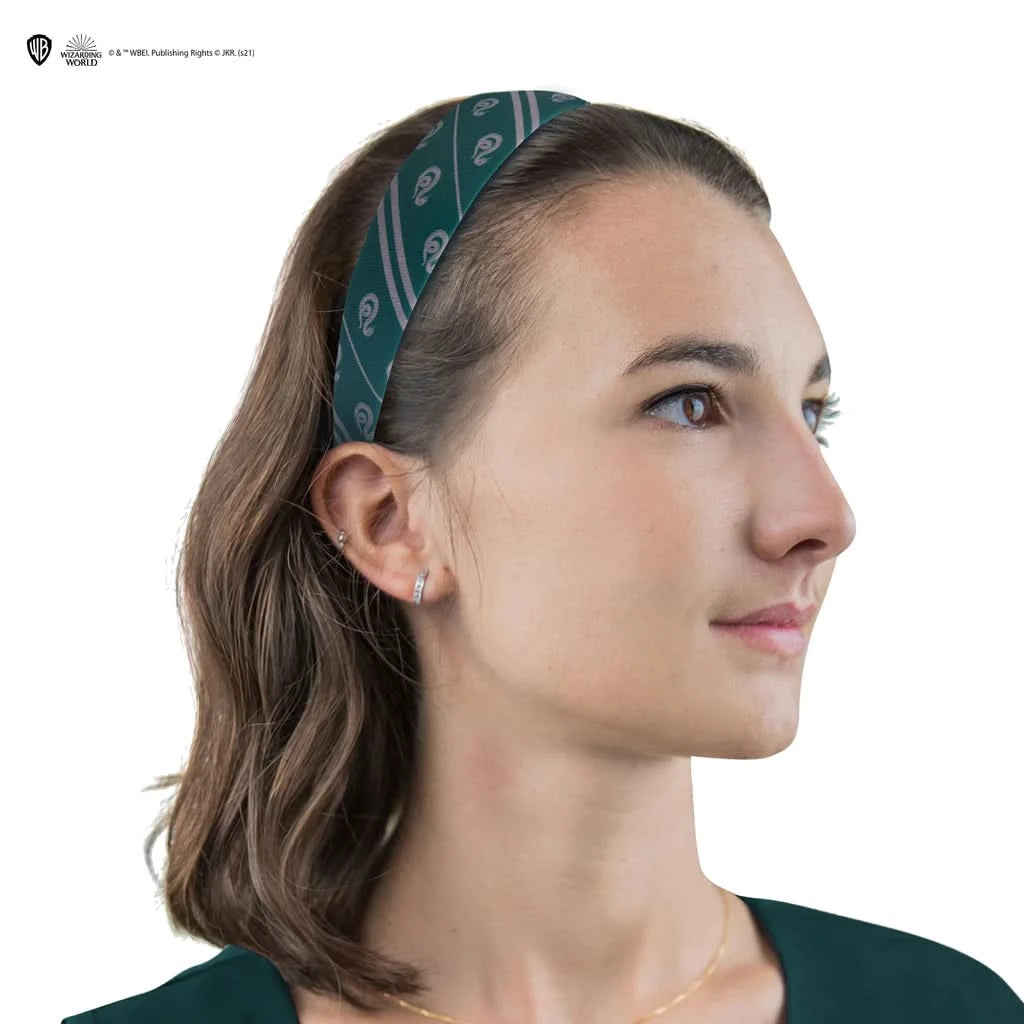 Harry Potter Hair Accessories Headband Scrunchy Bow Set Of 2 - Classic - Slytherin CR2622