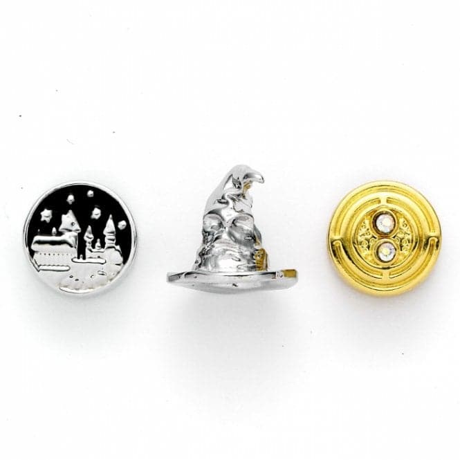  - Set of 3 Spacer Beads - Hogwart's Castle, Sorting Hat, Time TurnerHarry PotterHPB0001