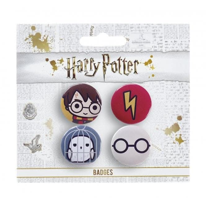 Set of Button Badges Harry &amp; HedwigHarry PotterBBC0089