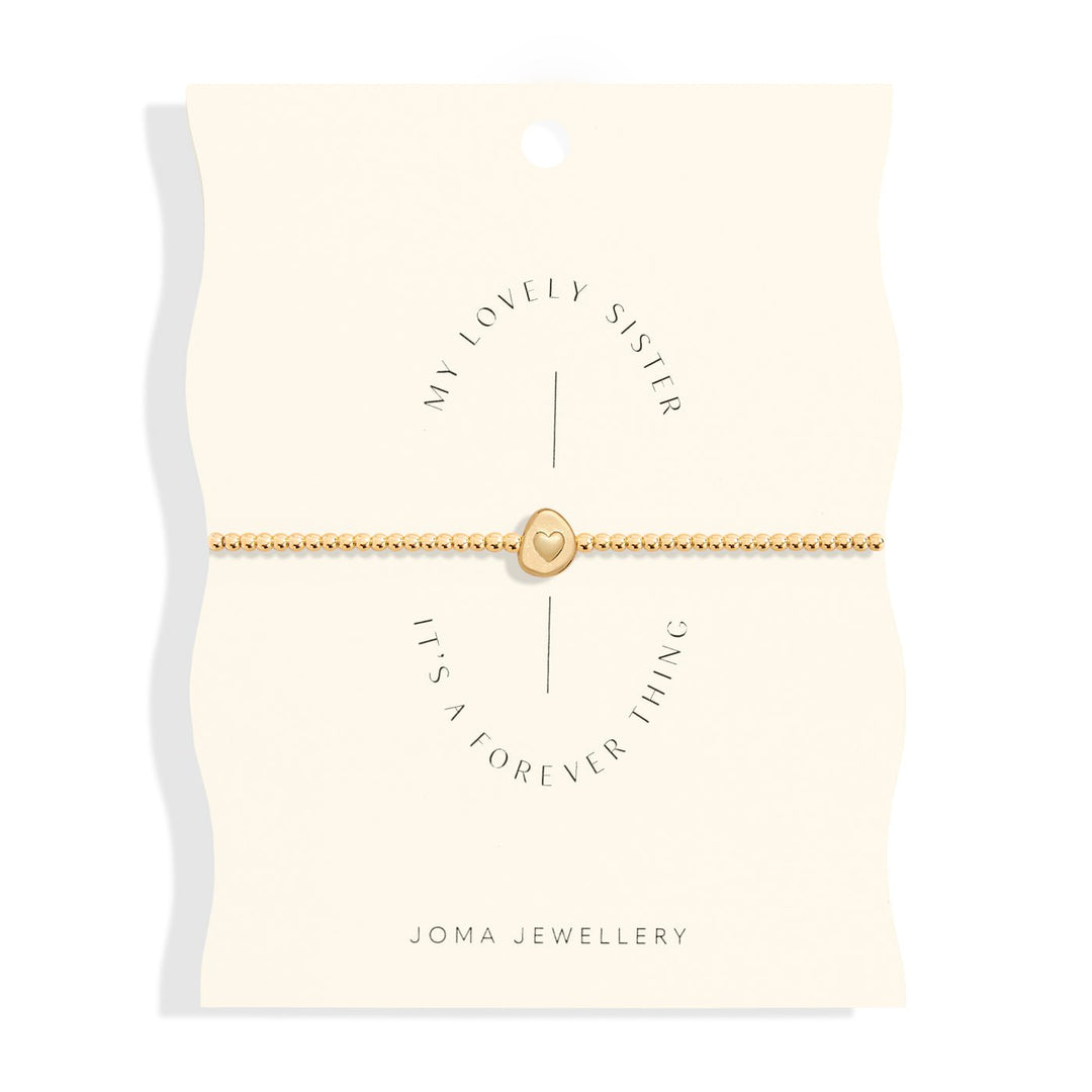 Share Happiness 'My Lovely Sister It's A Forever Thing' Gold Plated Bracelet 7380Joma Jewellery7380